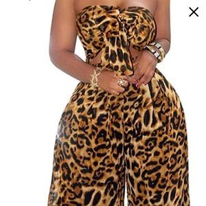 Brand New 2 piece leopard print set.